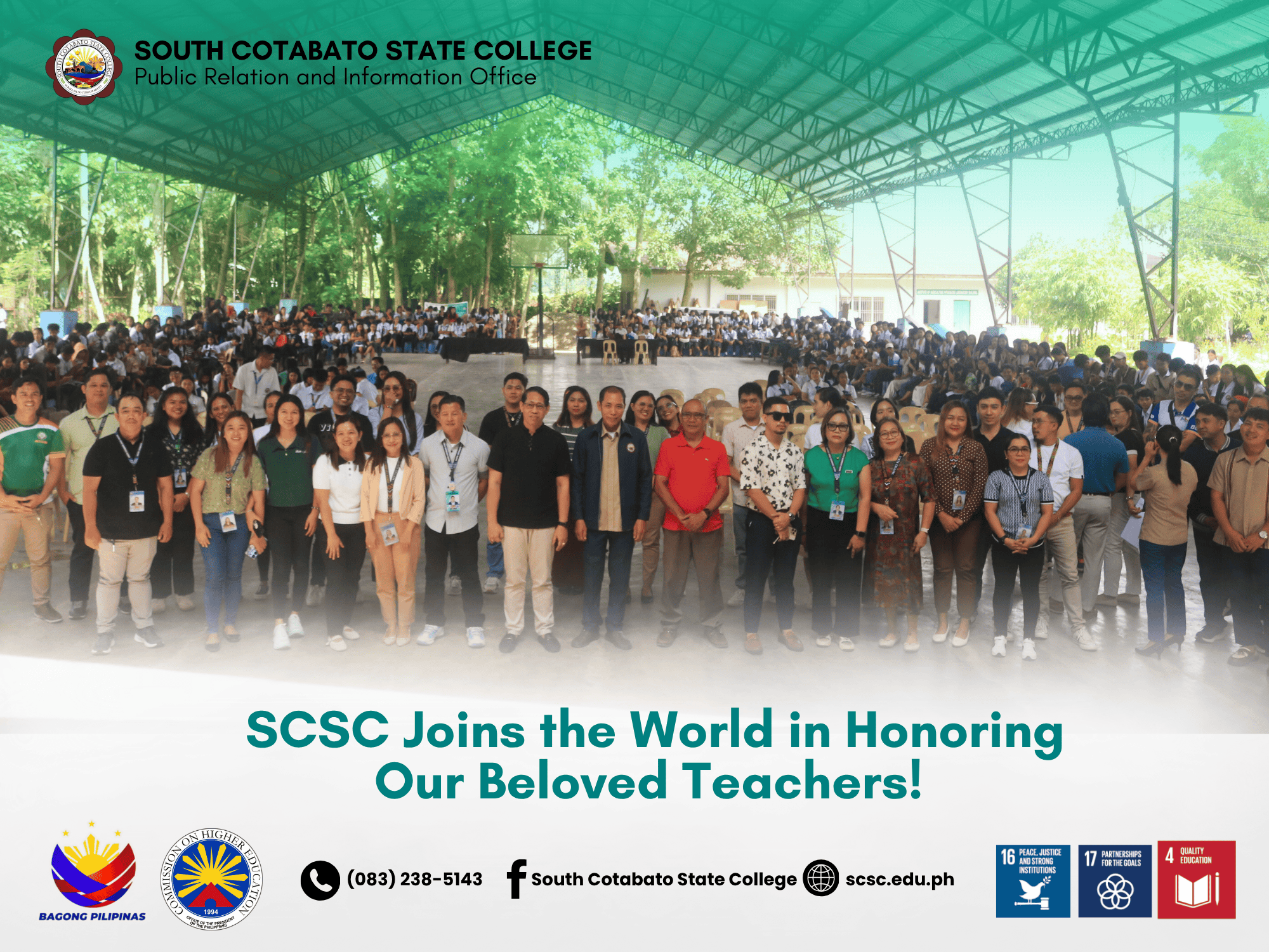 Scsc Reno SCSC Joins the World in Honoring Our Beloved Teachers! – South Cotabato ...